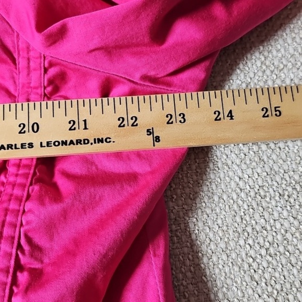 Laura Ashley Barbie Pink Rouched Jacket 3/4 Sleeves, Size 2x - Picture 7 of 9